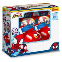 STAMP - Set Patins a roulettes avec genouilleres - Spidey - Enfant - Bleu - R...