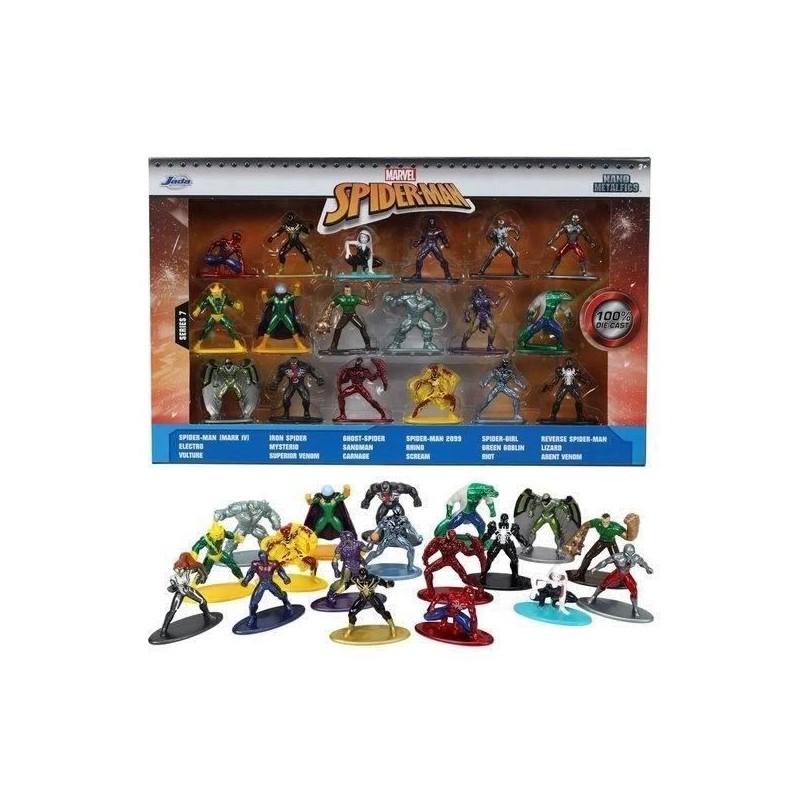 Coffret Spiderman 18 figurines 4cm en métal, pour enfant des 3 ans, 253225027...