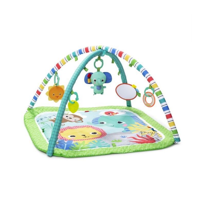 BRIGHT STARTS Tapis d'éveil bébé au sol évolutif pliable- Jungle Vert- arche ...