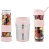 Mini blender - H.KoeNIG - SMOO12 - 300 W - 570 mL - Rose pastel - 2 gourdes i...