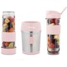 Mini blender - H.KoeNIG - SMOO12 - 300 W - 570 mL - Rose pastel - 2 gourdes i...
