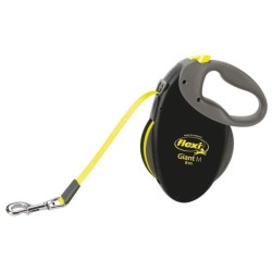 Laisse sangle TRIXIE flexi GIANT - Taille M - 8m - Noir et jaune fluo