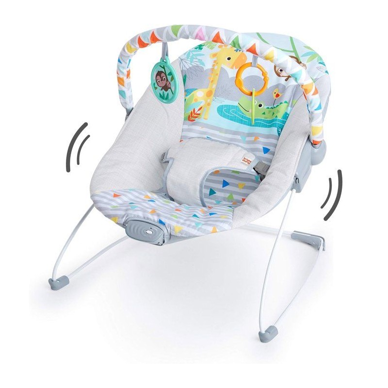 BRIGHT STARS Transat pour bébé - Safari - Arche avec jouets d'éveil amovible ...