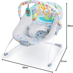 BRIGHT STARS Transat pour bébé - Safari - Arche avec jouets d'éveil amovible ...