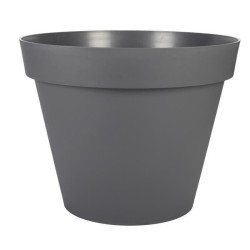 Pot de fleurs rond - EDA - TOSCANE - 76 L - Ø 60 x H 47 cm - Gris anthracite