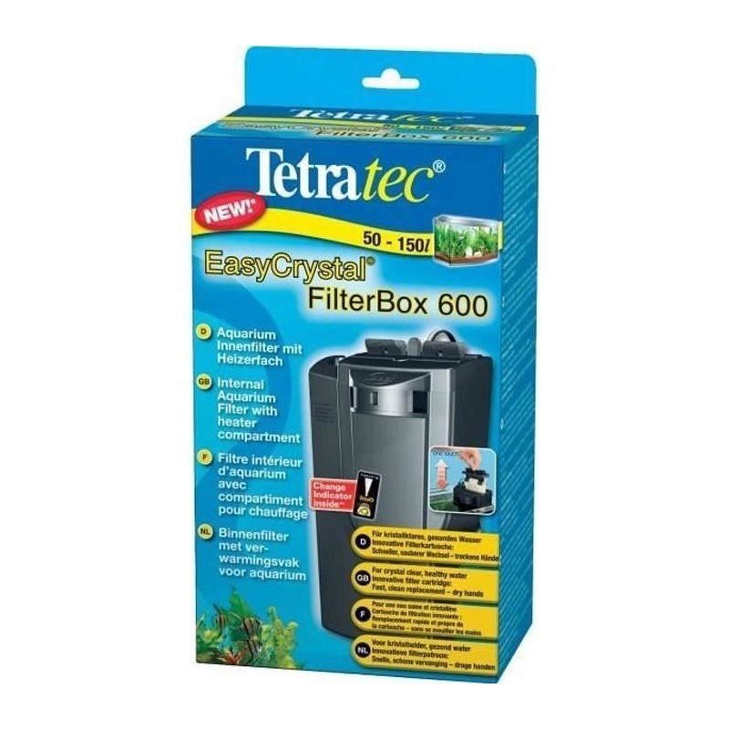 TETRA EasyCrystal filterbox 600 filtre intérieur - 600 l/h - pour aquariums d...