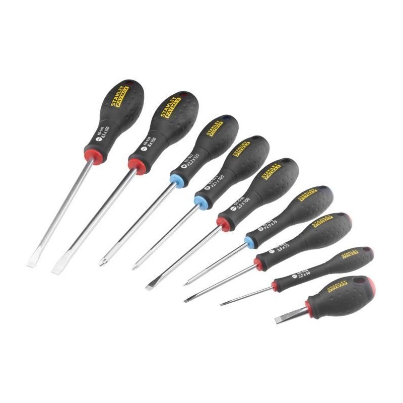 Jeu de 9 Tournevis - STANLEY FATMAX - FMHT65424-0 - Electricien + Mecanicien ...