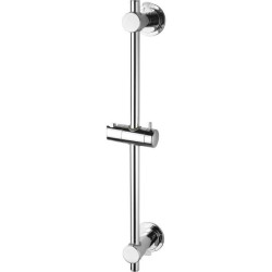 Barre de douche universelle ROUSSEAU - Inox chromé - Longueur 60,5 cm - Diame...