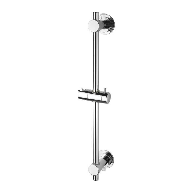 Barre de douche universelle ROUSSEAU - Inox chromé - Longueur 60,5 cm - Diame...