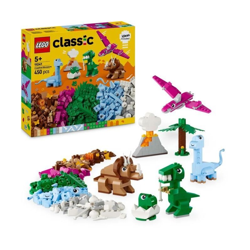 LEGO Classic 11041 Les dinosaures créatifs - Jouet de construction incluant u...