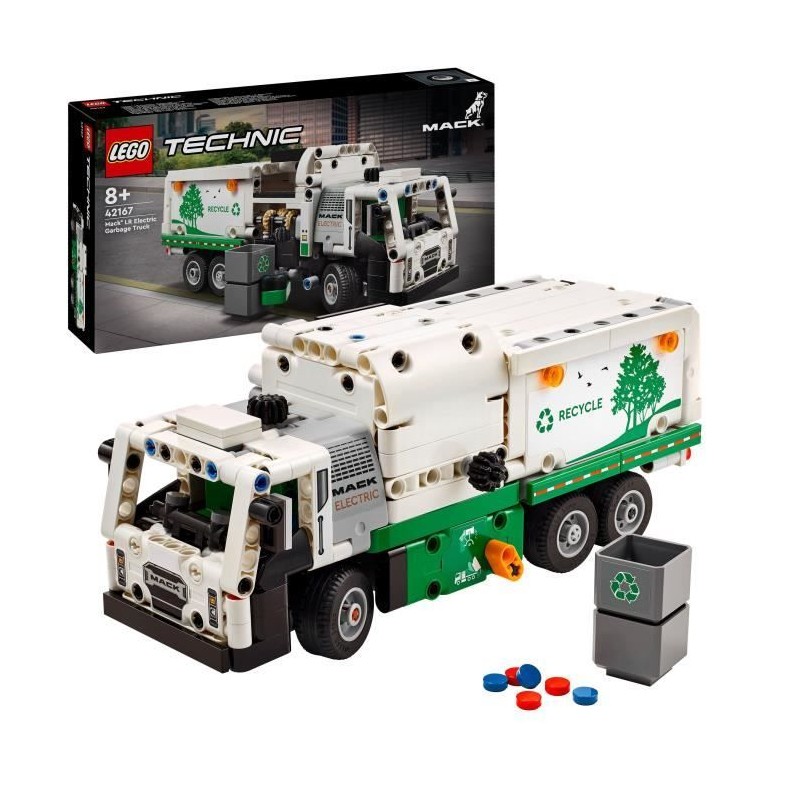 LEGO 42167 Technic Mack LR Electric Camion Poubelle, Jouet de Camion Électriq...