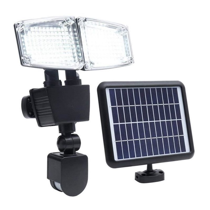 Projecteur solaire 2 tetes LED Douglas H23cm avec détecteur de mouvement - LU...