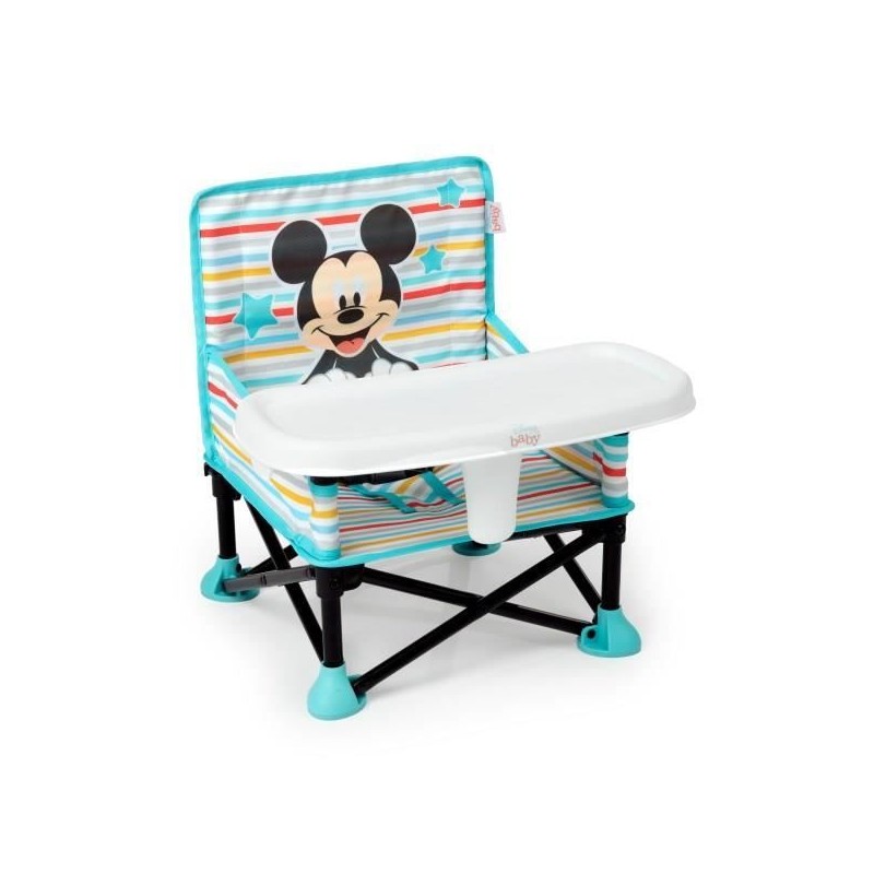 DISNEY BABY -MICKEY- Rehausseur de chaise pliable, nomade, de voyage, Léger e...