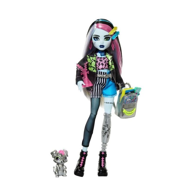 Monster High-Poupée Frankie Stein-Poupée avec animal et accessoires