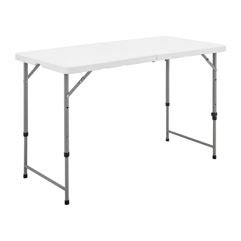 Table de réception pliante - TERRANOVA - Blanche - Structure acier et Plateau...