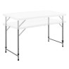 Table de réception pliante - TERRANOVA - Blanche - Structure acier et Plateau...