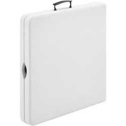 Table de réception pliante - TERRANOVA - Blanche - Structure acier et Plateau...