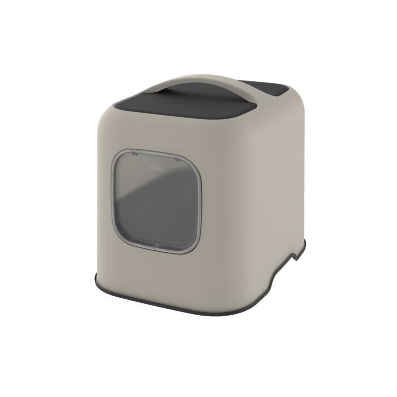 ROTHO - Maison toilette pour chat 51 x 39 x 40 cm - Bac a litiere - Cappuccino