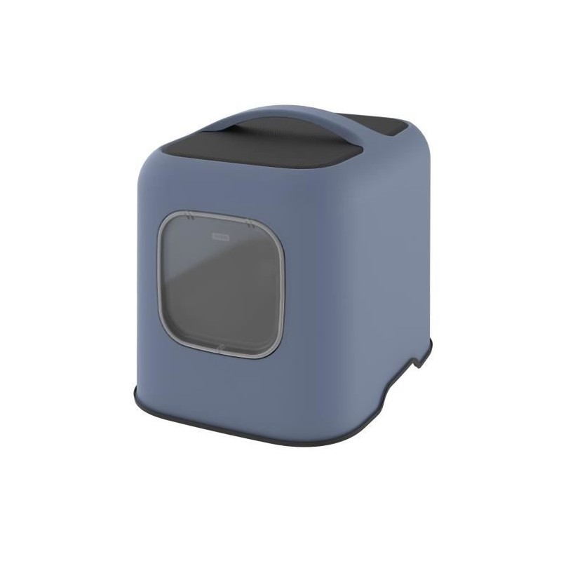 ROTHO - Maison toilette pour chat 51 x 39 x 40 cm - Bac a litiere - Bleu Horizon