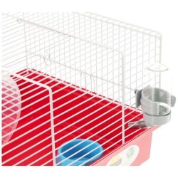Cage hamster 46*29*23 cm- Une roue, une mangeoire, une maisonnette, un abreuv...