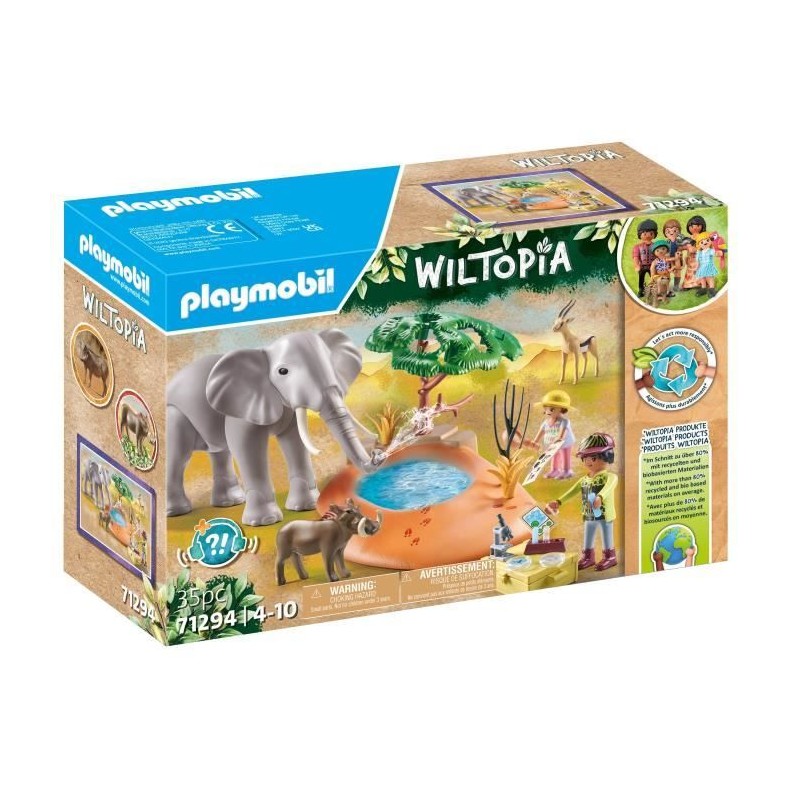 PLAYMOBIL 71294 Explorateurs avec animaux de la savane, Wiltopia, Avec 1 élép...