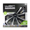 Lot de 4 Enjoliveurs 16 pouces - WRC - Bicolor noir & Carbon Style - facile a...