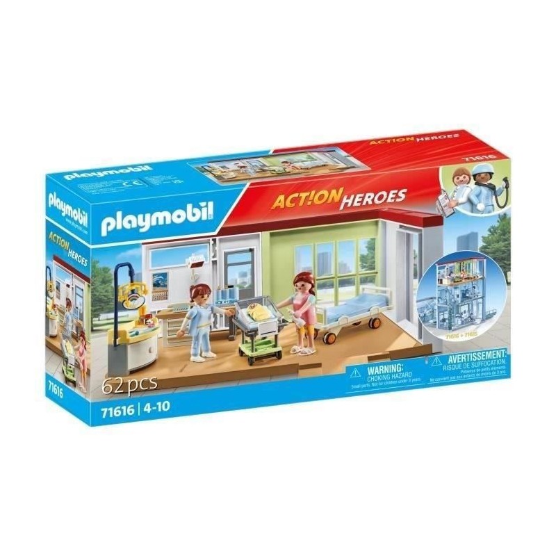 PLAYMOBIL 71616 Chambre de maternité, City Life, L'hôpital, Piece compatible ...