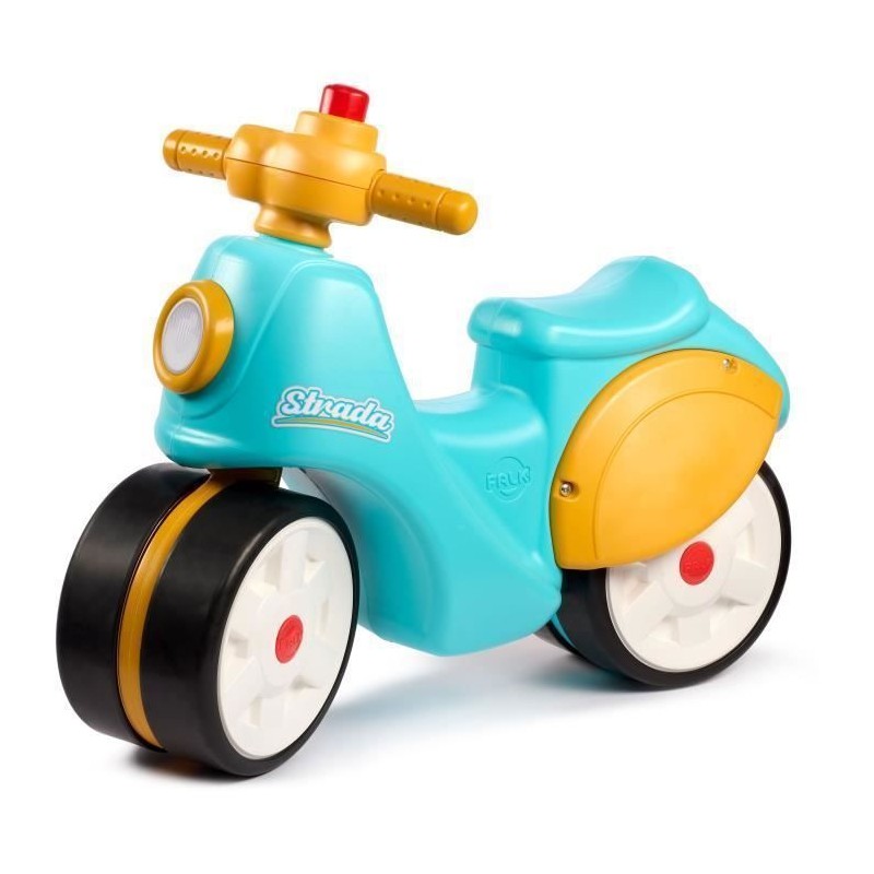 Scooter 1er âge - FALK - Stada - Jaune et bleu - Klaxon manuel - Roues silenc...
