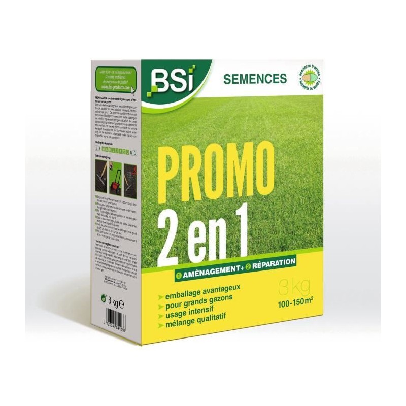 BSI - Semences De Gazon - Aménagement Ou Réparation Rapide - Avec Enrobage Pr...