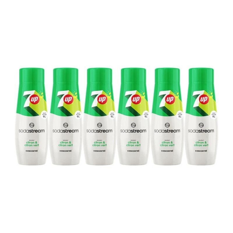 Concentrés SODASTREAM - Lot de 6 concentrés 7UP - Jusqu'a 54L de boissons - 4...