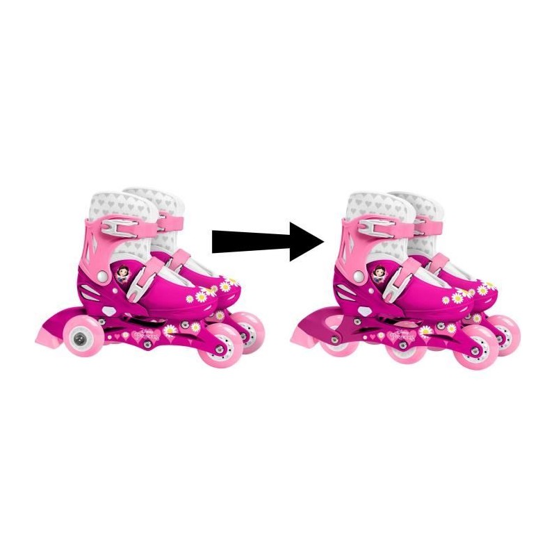 DISNEY PRINCESSES Patins en Ligne Ajustable 27-30  2en1 Triskate