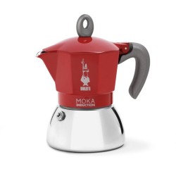 Cafetiere italienne - BIALETTI - MOKA Induction - 4 tasses - 150 ml - Rouge