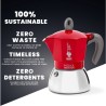 Cafetiere italienne - BIALETTI - MOKA Induction - 4 tasses - 150 ml - Rouge