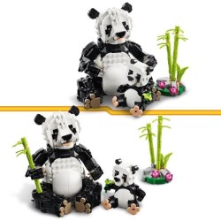 LEGO Creator 31165 3-en-1 Animaux sauvages : la famille de pandas Jeu pour fi...