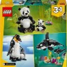 LEGO Creator 31165 3-en-1 Animaux sauvages : la famille de pandas Jeu pour fi...
