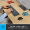 Ensemble Clavier Souris - Sans fil - Logitech - MK235 - AZERTY - Graphite