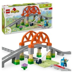 LEGO DUPLO Ma ville 10426 Set d'extension : Les rails et le pont du train - J...