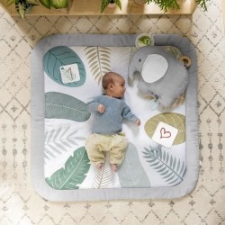 INGENUITY Tapis d'éveil bébé tout confort Petit Eléphant, 12 cartes étapes me...