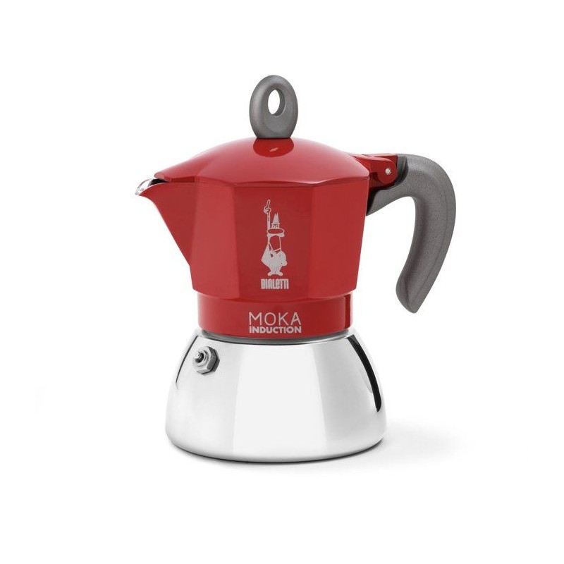Cafetiere italienne - BIALETTI - MOKA Induction - 2 tasses - 100 ml - Rouge
