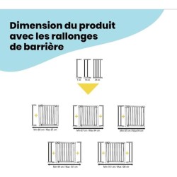 Barriere de sécurité enfant Easy Close Metal - SAFETY 1ST - Réglable de 73 a ...