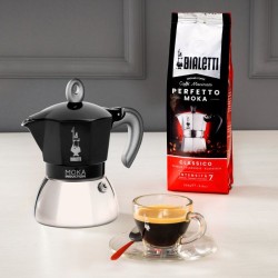 Cafetiere italienne - BIALETTI - MOKA Induction - 2 tasses - 100 ml - Noir
