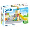 PLAYMOBIL Junior 71703 Aire de jeux avec toboggan géant Comprend cinq personn...
