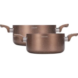 Set de marmites - ARTHUR MARTIN - AM9820 - 20-24 cm avec couvercle en verre -...