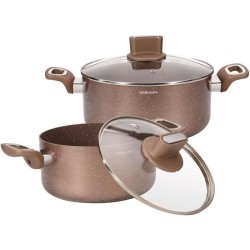 Set de marmites - ARTHUR MARTIN - AM9820 - 20-24 cm avec couvercle en verre -...