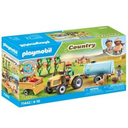 PLAYMOBIL 71442 Fermier avec tracteur et citerne, Country la vie a la ferme, ...