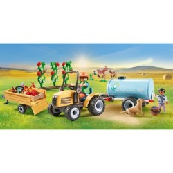 PLAYMOBIL 71442 Fermier avec tracteur et citerne, Country la vie a la ferme, ...