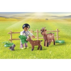 PLAYMOBIL 71442 Fermier avec tracteur et citerne, Country la vie a la ferme, ...