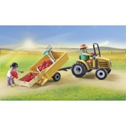 PLAYMOBIL 71442 Fermier avec tracteur et citerne, Country la vie a la ferme, ...
