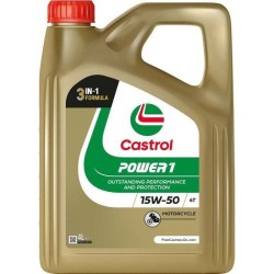 Huile moteur - CASTROL Power 1 4T 15W-50 - 4L -  15W50