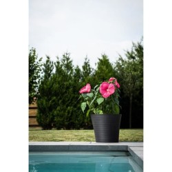 Pot de fleurs - GARDEN ID - Green Care Sense Noir-Anthracite - 40 x 34 cm - G...